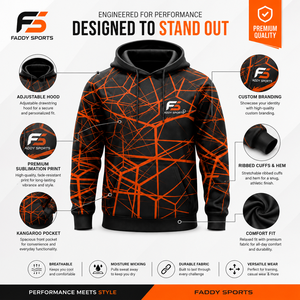 Sudadera Deportiva con Capucha para Hombre, Personalizada con Sublimación, Diseño Geométrico, para Gimnasio, Fitness, Entrenamiento Atlético, Running - Product Image 5