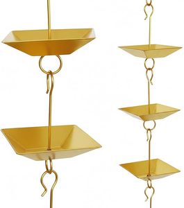 Cadena de Lluvia Metálica Ecológica y Elegante, Estilo Copa, para Drenaje de Techos Exteriores, Decoración Colgante para Jardín y Balcón - Product Image 1