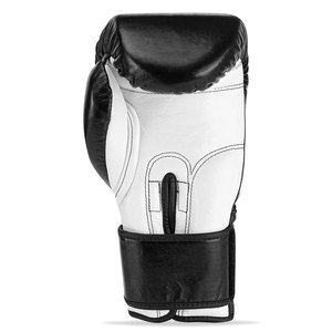 Gants de boxe personnalisables en cuir PU noir avec fermeture pour adultes, sangle de poignet réglable, impression filigrane, Econex Sports - Product Image 2