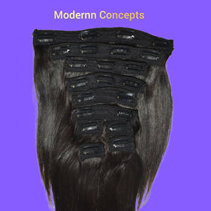 Extensiones de Cabello Humano Virgen 100% Natural al por Mayor, Cabello Humano Liso y Sedoso sin Procesar, Color Negro - Product Image 2