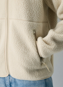 Nouveau design – Sweat à capuche zippé en polaire Teddy blanc personnalisé pour femme, 100 % coton écologique, léger, anti-plis, idéal pour l'hiver et le streetwear - Product Image 3