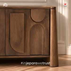 Aparador de Madera Maciza, Mueble Moderno Tipo Buffet, Consola de Almacenamiento Ecológica de Gran Capacidad para Sala de Estar, Comedor o Apartamento - Product Image 2