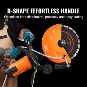 Sega Circolare Elettrica per Calcestruzzo a Umido 1800 W, Lama 12 Pollici, Profondità di Taglio Regolabile 4,5, Include Pompa per Linea d'Acqua - Product Image 6