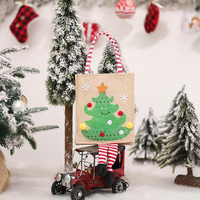 Sac fourre-tout de Noël personnalisé de haute qualité Article en soie personnalisé avec motif de style en coton uni de Chine