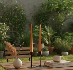 Juego de 2 Velas Cónicas de Parafina Hechas a Mano, sin Humo |   Decoración Navideña para Salas de Estar y Dormitorios - Product Image 2