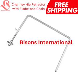 เครื่องมือผ่าตัดกระดูกและข้อแบบสเตนเลสสตีล ยี่ห้อ BISONS Wholesale รุ่น Manual Charnley Hip Retractor พร้อมโซ่และตุ้มน้ำหนัก - Product Image 2