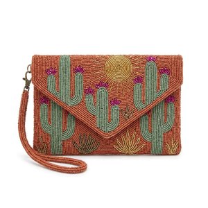 Bolsos de Mano de Moda Bohemia Premium con Cuentas para Mujer, Bolsos de Novia con Correa Única y Estampado Floral, Tamaño Personalizado, Venta al Por Mayor - Product Image 3