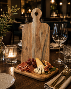 Planche à découper rectangulaire en bois personnalisée avec poignée en bois, écologique, réutilisable, pour la cuisine, épaisseur 1,5 cm, usage domestique - Product Image 1
