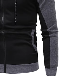 Conjunto Deportivo de 2 Piezas para Hombre, Chaqueta con Capucha y Forro Polar Grueso, Cierre Completo, Informal, Cálido, para Gimnasio - Product Image 3