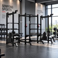 SF-PR004 Rack de musculation commercial multifonctionnel avec système de poulies à double câble, équipement de musculation multifonctionnel pour salle de sport
