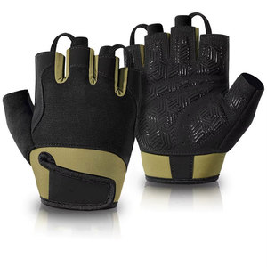 Half Finger <b>Weight</b> Lifting <b>Gloves</b> Black Olive Green Non-Slip Textile Weaving Unisex Outdoor Fitness <b>Gloves</b> - Product Image 1