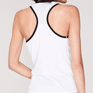 Débardeur côtelé en polyester de haute qualité pour femme, décontracté, respirant, séchage rapide, écologique, pour l'été, idéal pour la course, avec logo personnalisé - Product Image 4