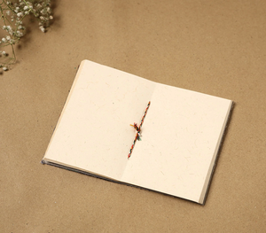 Floral Patch Fabric Hardcover Acid-Free 120 GSM Handmade Paper <b>Diary</b> <b>Notebook</b> with Pocket for Travel Gift - Product Image 3