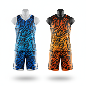 Custom Sublimation Basketball Uniform Set | Breathable Quick Dry Team Jersey Shorts Cracked Pattern Design 100% Polyester - Product Image 5