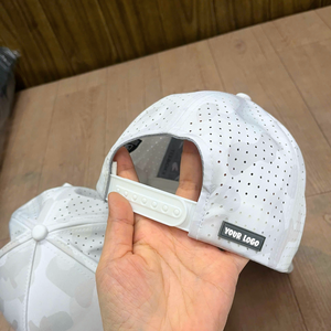 Gorras de Béisbol Personalizadas de 5 Paneles con Camuflaje, Parche de Logotipo de PVC de Goma, Orificio Cortado con Láser, Impermeables, Deportivas, con Visera Curva, Gorras de Golf de Camuflaje - Product Image 5