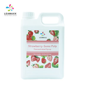 น้ำเชื่อมผลไม้เข้มข้นยอดนิยมจากไต้หวัน น้ำเชื่อมสตรอว์เบอร์รีผสมเนื้อผลไม้สำหรับชานมไข่มุก - Product Image 2