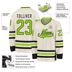 ชุดทีมฮ็อกกี้น้ำแข็งระบายอากาศโพลีเอสเตอร์ทีมออกแบบได้ตามต้องการ - Product Image 3