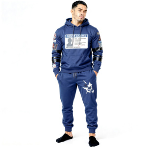 Conjunto Deportivo de Dos Piezas de Felpa de Algodón para Hombre, Ropa Deportiva Suave para Entrenamiento, Talla Personalizada, Logotipo Personalizado - Product Image 1