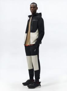 Sudadera con Capucha de Bloques de Color, Mangas Largas y Cierre Frontal con Cremallera, Bolsillos Laterales con Cremallera Termosellada y Bloqueo Automático, Bordado Técnico, OEM - Product Image 3