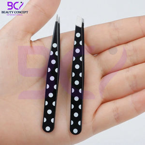 Pinzas para Cejas de Acero Inoxidable con Punta Inclinada y Mango Antideslizante, Herramienta Profesional de Precisión para Depilación de Cejas con Tensión Calibrada - Product Image 4