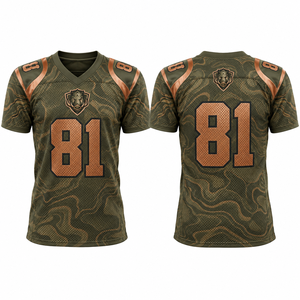 Maillot de football américain pour hommes à manches courtes, coupe athlétique confortable, idéal pour les compétitions de ligue et les matchs universitaires, design exportateur, vente au détail - Product Image 6