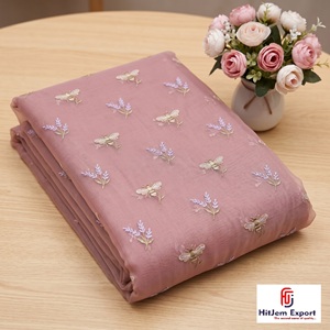 Tissu brodé personnalisé pour vêtements, fabricant de textiles OEM ODM, fournisseur d'usine de tissus brodés sur mesure - Product Image 6
