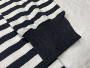 <b>Men's</b> <b>Striped</b> Long Sleeve <b>T</b>-<b>Shirt</b> Regular Fit Cotton Knitted Casual O-Neck Front Logo Design Custom Streetwear Long Sleeve <b>shirt</b> - Product Image 5