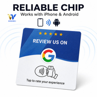 Etiqueta Adhesiva NFC de Fábrica al por Mayor, 13.56MHz NFC213, Etiqueta RFID Impermeable con Impresión Personalizada, Etiqueta Inteligente para Reseñas de Google