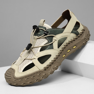 Sandales <span class=keywords><strong>de</strong></span> plage pour hommes les plus vendues, chaussures <span class=keywords><strong>de</strong></span> sport décontractées d'extérieur, sandales à bout fermé, grandes tailles, semelle épaisse en caoutchouc - Product Image 1