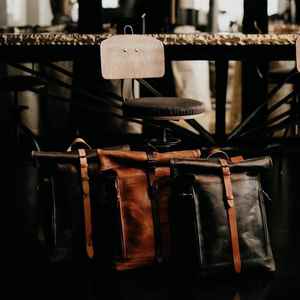 Mochila Enrollable de Cuero Genuino para Hombre, Estilo Retro, para Viajes, Portátil, Impermeable, para Trabajo, LTBP-0065 - Product Image 4