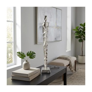 Sculpture géométrique moderne en métal, décoration artistique faite à la main pour table de salon, design abstrait, emballage individuel - Product Image 6