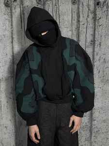 Sudadera con Capucha de Invierno para Hombre, Estilo Vintage, con Parches Bordados Desgastados, Logotipo Personalizado, Sudadera de Forro Polar, Ropa Urbana - Product Image 5