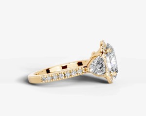 Anillo de Compromiso, Boda o Promesa de Lujo con Moissanita de Corte Ovalado, Plata de Ley 925, Chapado en Oro de 14K, Engaste de Garras, Certificado - Product Image 3