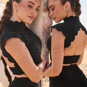 Conjunto Deportivo de 2 Piezas para Mujer, Cintura Alta Elástica, Transpirable, Ecológico, Reversible, Nailon/Cachemira, Secado Rápido, para Yoga - Product Image 6