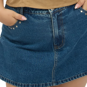 กระโปรงยีนส์ผู้หญิงไซส์ใหญ่ ขายส่ง ผ้าคุณภาพดีที่สุด ปรับแต่งได้ มีตัวอย่างฟรี - Product Image 2