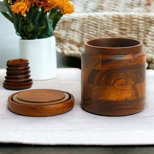 Pot en bois de luxe de fabrication indienne pour l'organisation de la cuisine moderne, disponible au prix d'usine - Product Image 4