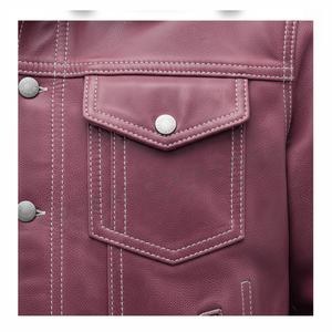 Veste en cuir d'agneau véritable personnalisée de qualité supérieure, prix d'usine, nouveau design tendance, lavée, avec fermeture éclair, pour l'hiver, pour hommes - Product Image 6