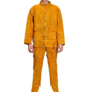 Trajes de Soldadura de Cuero Vacuno Reforzado, Ropa de Seguridad Industrial, Protección Contra Vapores, Resistencia al Calor de 500-1000°C - Product Image 2