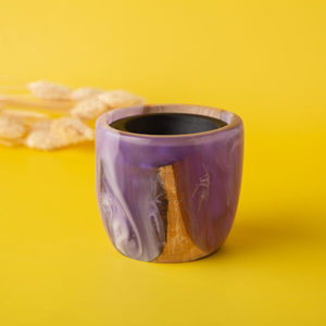 Quemador de incienso de resina Timberwave premium, hecho a mano con madera natural y epoxi artístico, con recogedor de cenizas para meditación y yoga. - Product Image 6