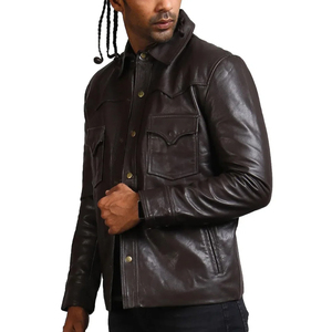 Wholesale <b>Men</b> Clothing <b>Leather</b> <b>Jacket</b> New Fashion <b>Men</b> <b>Leather</b> <b>Jacket</b> Windproof <b>Leather</b> <b>Jacket</b> - Product Image 3