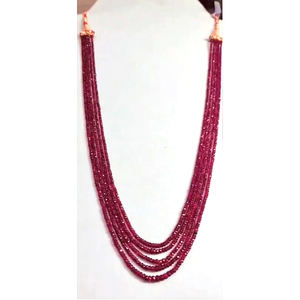 5 Brins de Perles Rondelles Facettées en Rubis Naturel 2mm-4mm, 210 carats, Longueur 18-20 pouces, Iroc Sales, Prix d'usine de gros, Perles 535 $US - Product Image 3