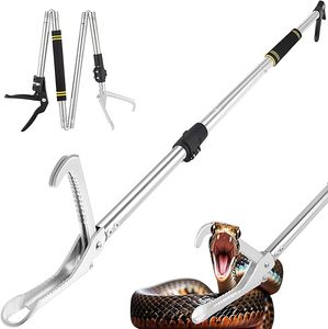 Professional Snake Tongs Collapsible Reptile Catcher Stick Rattlesnake <b>Grabber</b> <b>Tool</b> Safe Handling Equipment Heavy Duty Build - Product Image 1