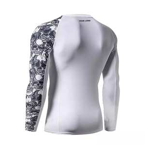 Meilleures ventes OEM – Rashguard homme personnalisé de haute qualité avec logo, manches longues, compression, protection, en Spandex/Polyester, séchage rapide - Product Image 3