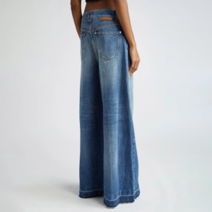 Nueva Llegada: Los Mejores Overoles de Mezclilla Transpirables para Mujer, con Logotipo Personalizado, Ropa al por Mayor, Pantalones Vaqueros Oversize de Diseño Sólido - Product Image 4