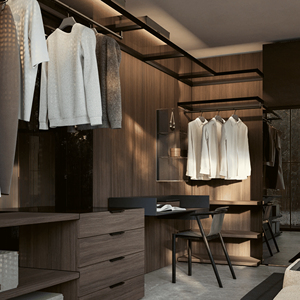 Armario Vestidor Europeo Moderno Personalizado JY Project, Armario de Madera MDF con Estantes Ajustables, Muebles de Lujo para el Hogar y Villas - Product Image 3