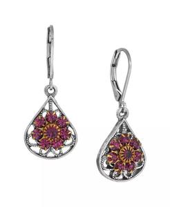 Pendientes de abanico filigrana flor cristal | 2028 - Product Image 1