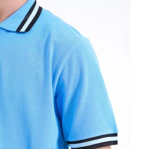 Wholesales Cotton Plain Blue <b>Polo</b> <b>Shirts</b> - Product Image 4