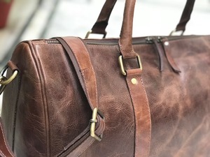 กระเป๋าเดินทางหนังแท้สไตล์วินเทจ กระเป๋าสะพายข้างสำหรับเดินทางสุดสัปดาห์  ขนาดใหญ่  แบบพกพา  หรูหรา  ขายส่ง  รุ่น LDB-0220 - Product Image 5
