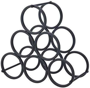 Porte-vin mural en métal rond pour 7 bouteilles, organisateur de rangement pour la maison, décoration - Product Image 2