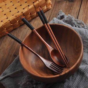 Colección de utensilios de madera natural sostenible personalizable, juego de vajilla al por mayor para uso en la cocina - Product Image 4